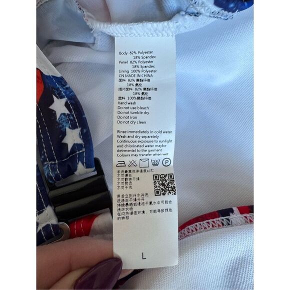 NWT Aonishua American flag high waist bikini (L) - Picture 6 of 7